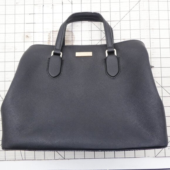 Kate Spade WKRU3930 Black Leather Satchel Tote Handbag As-Is - Picture 1 of 15